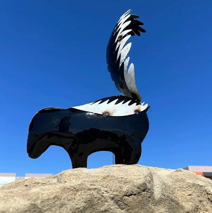 Generic Metal Skunk Figurine - Handmade Indoor/Outdoor Statue