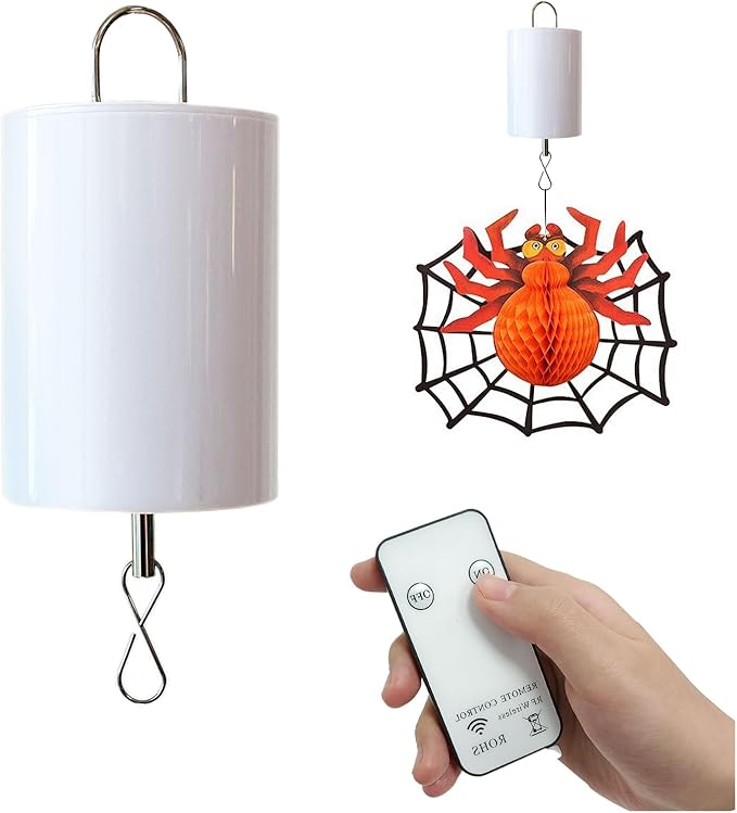 Wind Spinner Motor with Remote | Hanging Display for Wind Chimes, Windcatcher, Suncatcher, Garden Decor, Christmas Ornament, Disco Ball, 20 RPM