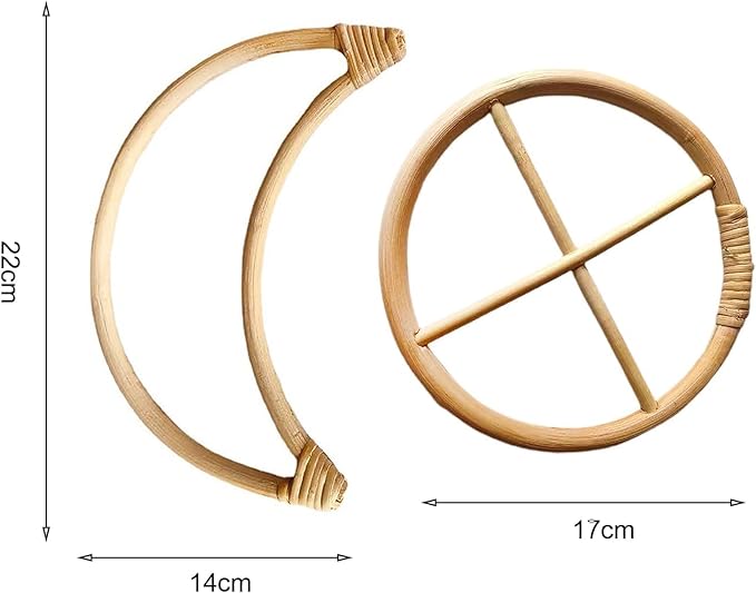 2Pcs Brown Wind Chime Circles, DIY Wind Chimes, Circles of Wind Chime or Frames, Long Lasting House Garden Parts Transparent Top, Round Wind Chimes Patio, Outdoor Décor