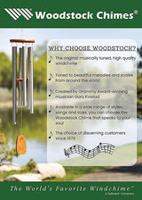 Woodstock Wind Chimes for Outside, Outdoor Decor, Garden and Patio Decor, Summer Marigold Capiz Wind Chime, 21'' (C207)