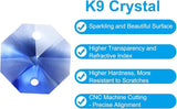 PATIKIL K9 Crystal Octagon Beads 2 Holes Pendants, 60 Pack 14mm Chandelier Prisms Parts Ornaments Hanging Beads for DIY Arts Crafts Decoration, Light Blue