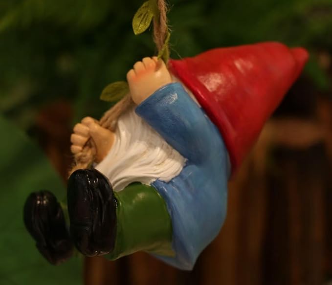 Garden Gnomes Outdoor Statue,Funny Gnomes Decorations for Lawn Yard Indoor Outdoor Gnome Ornament for Christmas Tree Decor Halloween New Year. (Climbing Gnome)