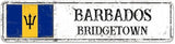 Barbados Custom Street Sign Barbados Flag Signs Capital City of Barbados Metal Sign Road Wall Art Farmhouse Decorative Sign Rustic Home Decoration Gift for Foreign Friend, Neighbor 24x6inch