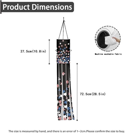 Jeiento Us Flag Stars Patriotic Flags Windsock 2 Pack American Flag Wind Socks Independence Day Outdoor Hanging Decoration Celebrate 250 Years Anniversary Windsock for Garden/Yard/Tree,Spring Decor