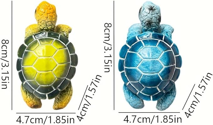 Cute Climbing Tortoise Flower Pot Hugger Figurines Resin Hanging Turtle Statue Planter Pot Decorations for Home Garden Fence Balcony Patio Lawn Yard Ornaments (Blue Sea Turtle)
