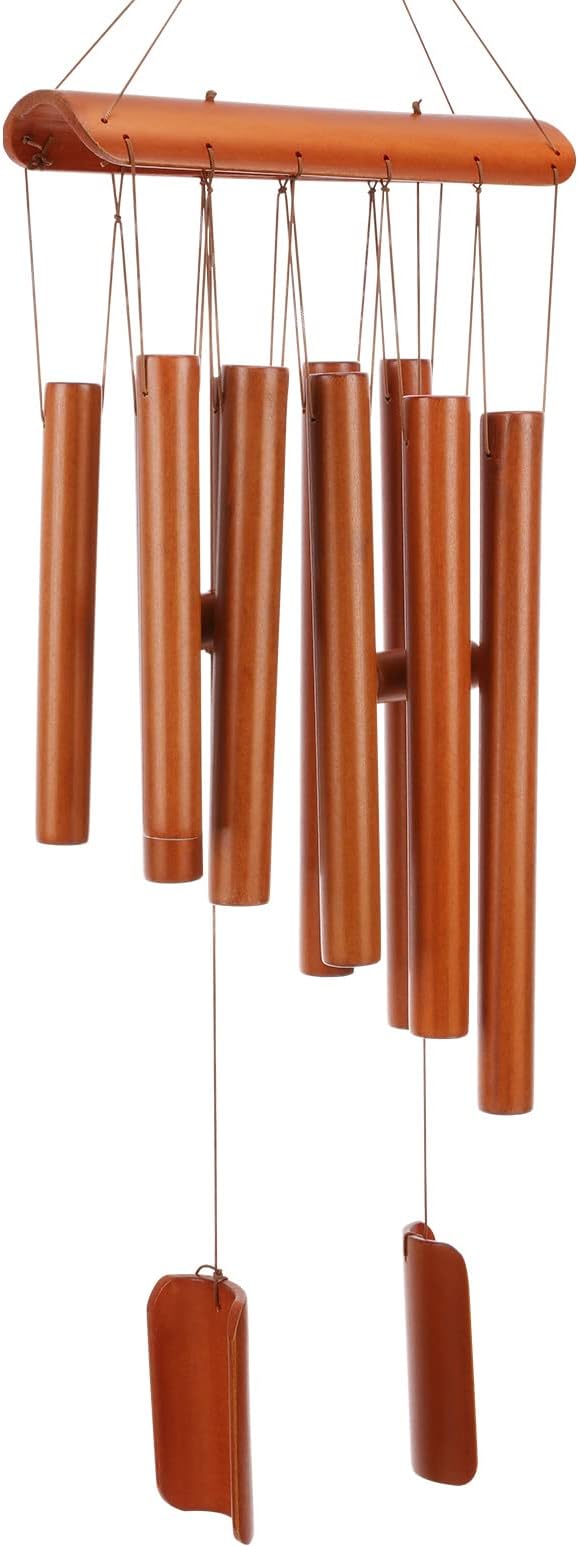 Wind Chimes Wooden Bamboo Wind Chimes with Amazing Deep Tone for Relaxation Patio Garden Home Decor