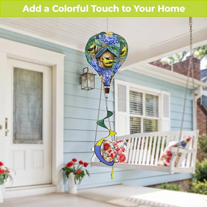 Briarwood Lane Goldfinches and Hydrangeas Hot Air Balloon Spinner