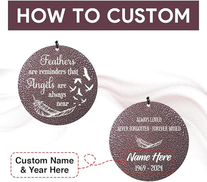 Personalized Wind Chimes for Loss of Loved One, Bereavement & in Memory Wind Chimes, Sympathy Gifts in Memory of Father, Mother, or a Loved One, Product in USA