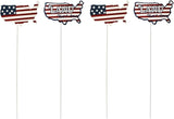 16"H Metal US Flag Garden Stake Fourth of July Outdoor Decorations, Patriotic American Flag Yard Art Ornament for Planter Flower Pot Memorial Day 4th of July Veterans Day Decor