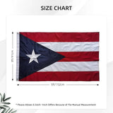 Puerto Rico Puerto Rican Flag 3x5 FT for Outside - Heavy Duty Nylony Puerto Rican National Flags with Embroidered Stars & Sewn Stripes, Brass Grommets - Vibrant Outdoor PR Flags for All Weather