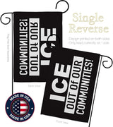 ICE Out of Our Communities Flag Hanger Kit Wall Hanging Decor Home Poster Porch Balcony Bandera para Mexican Gifts SF NY LA MAGA Abolish ICE Support Sign Protest Poster Californian Pride Decor