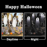 Bunny Chorus Halloween Decorations Outdoor Hanging Ghosts, 6Pcs Cute Hanging Light up Ghosts, Halloween Decorations for Home Patio Yard Lawn Tree Party Garden Porch Decor Indoor Outdoor