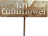 Classic Metal Garden Markers 19 Inches Tall (cauliflower, Naturally Rusted)