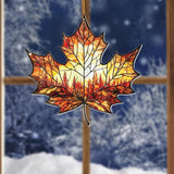 Stained Glass Acrylic Maple Leaf Ornament – Autumn & Christmas Tree Decoration 2026, Fall Harvest Sun Catcher, Nature-Themed Holiday Décor, Maple Leaf Gift for Home & Garden(Sun-14)