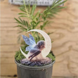 2D Flat Moonlit Fairy Garden Stake Acrylic Outdoor Decor for Lawn, Patio, Mother'S Day Gift, Yard, Flower Pot Farmhouse Art, Patio Decoration
