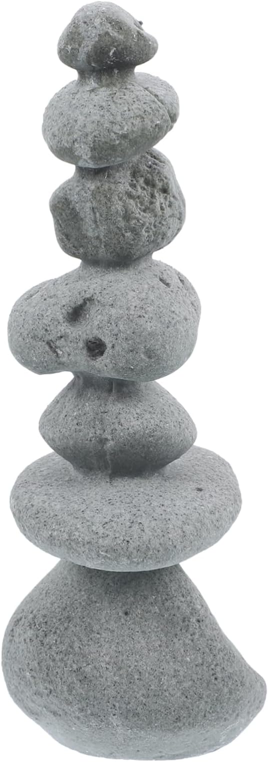 Mipcase Zen Garden Stone Decoration Fake Rock Ornament for Living Decor for Outdoor Garden Flower Pot Landscaping and Fish Tank Micro Landscape Light Grey