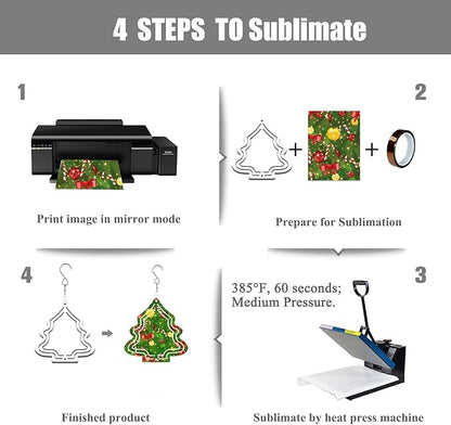 12Pack 3inch Sublimation Wind Spinner Blanks 3D Aluminum Metal Wind Sculpture for Yard and Garden Indoor Art Sublimation Christmas Ornament Hanging Decoration (Christmas Tree)