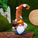 Garden Dwarf Statue, 4.7 inches, Weather Resistant Resin, Red, Outdoor Decorative Figurine for Lawn and Courtyard