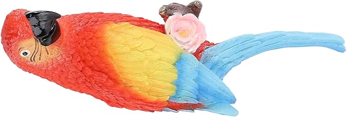 Pssopp Sculpture Ornament Decor,Bright Statues Outdoor Patio Garden Statues Statues Miniature Art Carved Small Animal Rustic Wildlife Decor for Garden (Red)