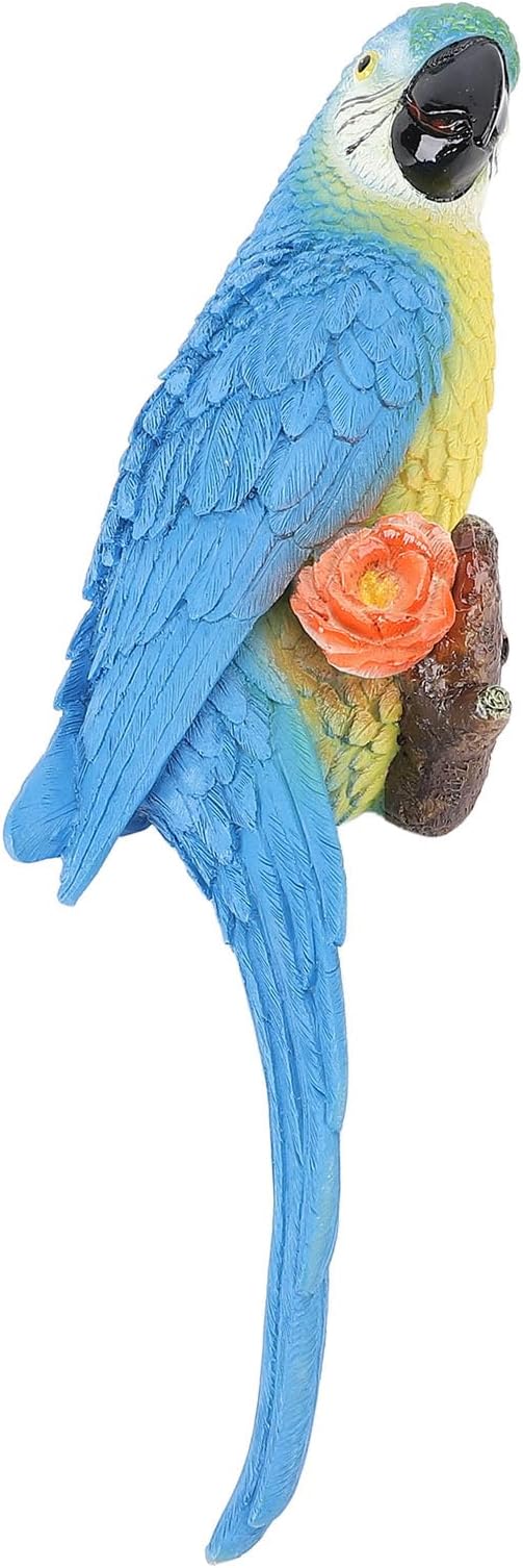 Pssopp Sculpture Ornament Decor,Bright Statues Outdoor Patio Garden Statues Statues Miniature Art Carved Small Animal Rustic Wildlife Decor for Garden (Blue)