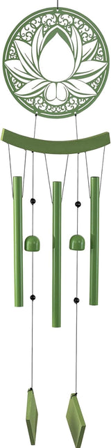 VP Home Lotus Medallion Wind Chimes for Outside - Harmonic Windchimes with Lotus Design for Gardens, Patios, and Porches - Thoughtful Gift for Mom, Grandma, and Plant Lovers - 8 x 8 x 37 Inches