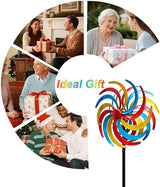 Wind Spinners Outdoor,Kinetic Wind Sculptures & Spinners, 63" Double-Side Metal Wind Spinner for Yard and Garden, Lawn Art Decorations Colorful