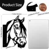 Peeping Metal Horse Wall Art - Garden Fence Decorations for Outdoor, Farmhouse Yard Art, 11.65" x 9.06" Black Horse Silhouette for Tree, Fence, or Barn (Screws Included)