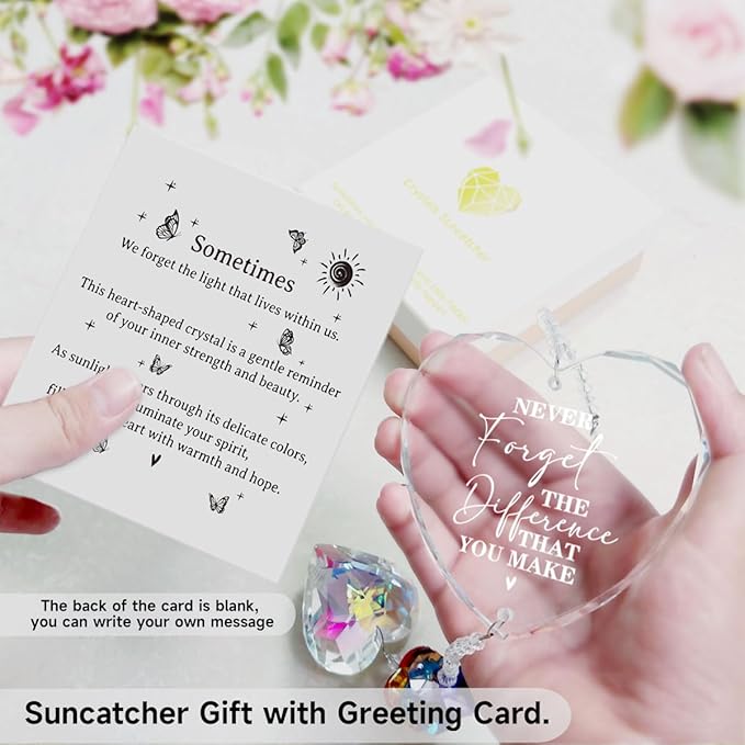 Thank You Gifts for Women Retirement Gift Teacher Gifts for Women Crystal Suncatcher Keepsake Farewell Going Away Appreciation Gift for Coworker Boss Womens Men Nurse Friend