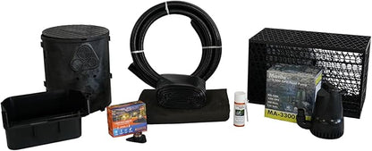 HALF OFF PONDS Savio Pond Free 3300 Waterfall Kit with MatrixBlox, with 10 ft by 15 ft PVC Liner and 3,300 GPH Manta Series Submersible Pump - PVCPSSB2