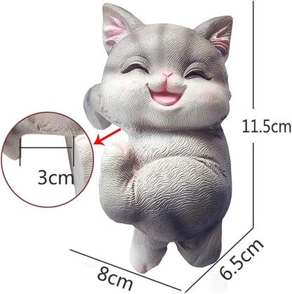 Cat Flower Pot Huggers for Flower Pots, Cute Plant Pot Hanger Ornaments, Funny Plant Decorations for Pots, Resin Cat Figurines for Garden Planters Edge Hanging Decor (C)