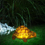 TIJNN Solar Turtle Lights Deck Decorative Lighting Statue Lawn Patio Backyard Outdoor Garden Decoration Housewarming Gift