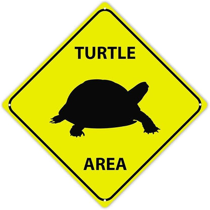 Sea Turtle Crossing Xing Sign Beware of Sea Turtle Metal Sign Ocean Animal Funny Warning Sign Crossing Zone Sign for Farm Yard Front Door Indoor Outdoor Street Sign 10x10in