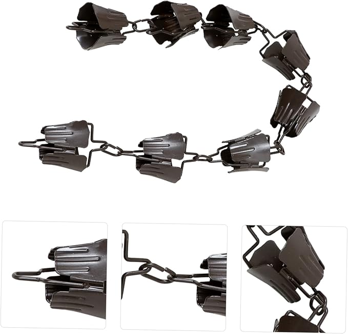 Outdoor Rain Chain Decorative Gutter Rain Chain Bell Chimes Replacement for Old or Broken Elegant Petal Design