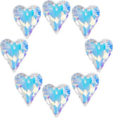 1 Box 12Pcs Glass Prism Heart Crystal Suncatcher Hanging AB Color 1 x 0.85 Inch Faceted Rainbow Maker Sun Catcher Small Pendants Charms for Garden Home Window Wedding Christmas DIY Decoration