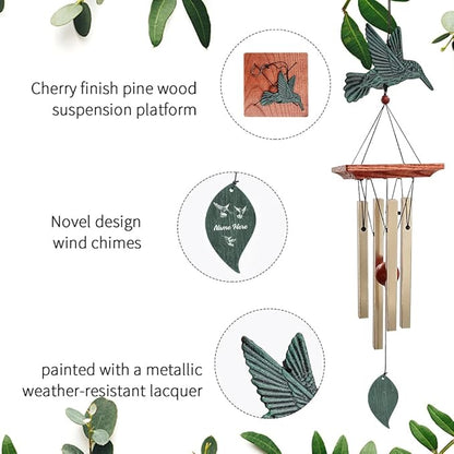 ASTARIN Memorial Custom Wind Chimes for Loss of Loved One, Wind Chimes for Patio Yard Decor, 24'' (Condolences-1)