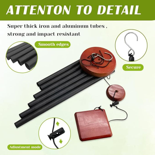 Small Wind Chimes for Outside, Wind Chimes Outdoor with 6 Tuned Tubes, Memorial WindChimes for Garden, Patio and Home