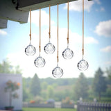 1.57in Crystal Ball Sun Catcher Prisms 6pcs Hanging Crystals Rainbow Maker Decorations for Chandelier Window Wedding Valentines Decor