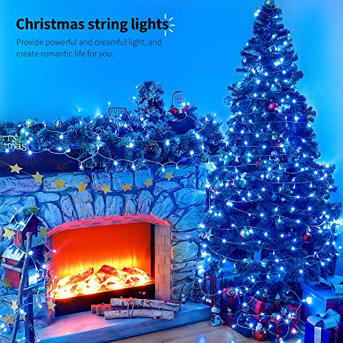 Blue Christmas Lights - 100 LED 33FT Twinkle String Lights