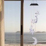 Solar Power Stars and Moon LED Wind Chimes Outdoor Decor, Waterproof Mobile Color Changing Wind Chimes, Star Moon Solar Light Xmas, Gifts for Mom, Home, Patio, Yard, Party, Festival, Garden Decoration