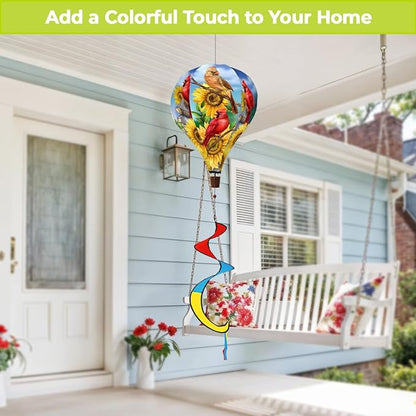 Briarwood Lane Cardinals and Sunflowers Hot Air Balloon Spinner