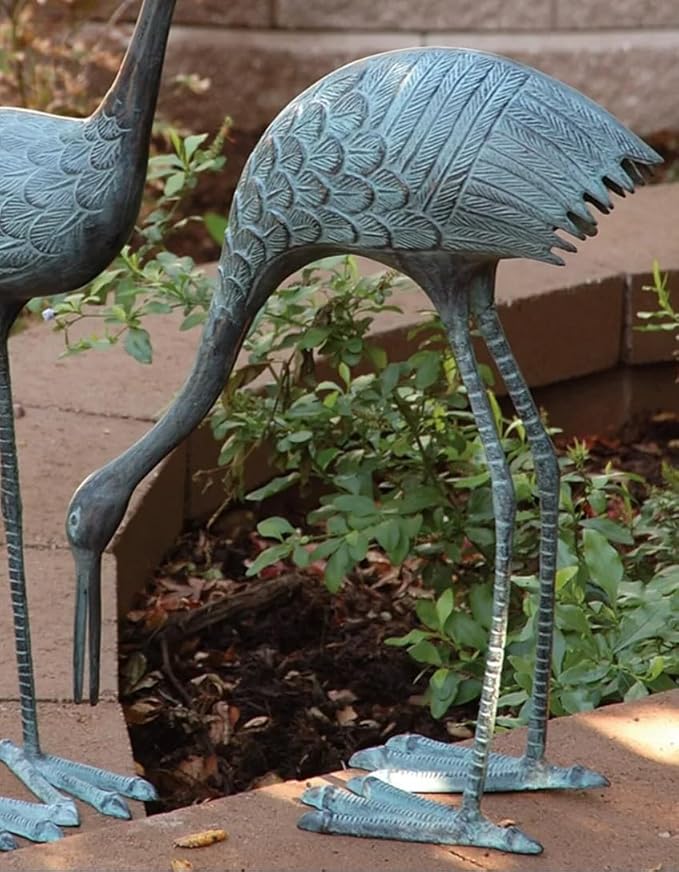 SPI Home BS3139 Stately Garden Cranes, Sculpture Set of 2