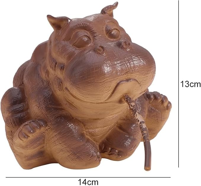 Garden Statues Hippo Decor Pond Spitter Statue Animal Pond Sprinkler Yard Garden Decoration Hippo Garden Statue Decor Animal Fountain Yard Ornaments Decor