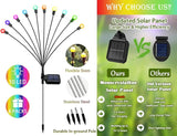 Solar Garden Lights - 4 Pack 10 LED Color Changing Solar Firefly Swaying Decorative Lights for Yard Patio Walkway Garden Pathway Decoration