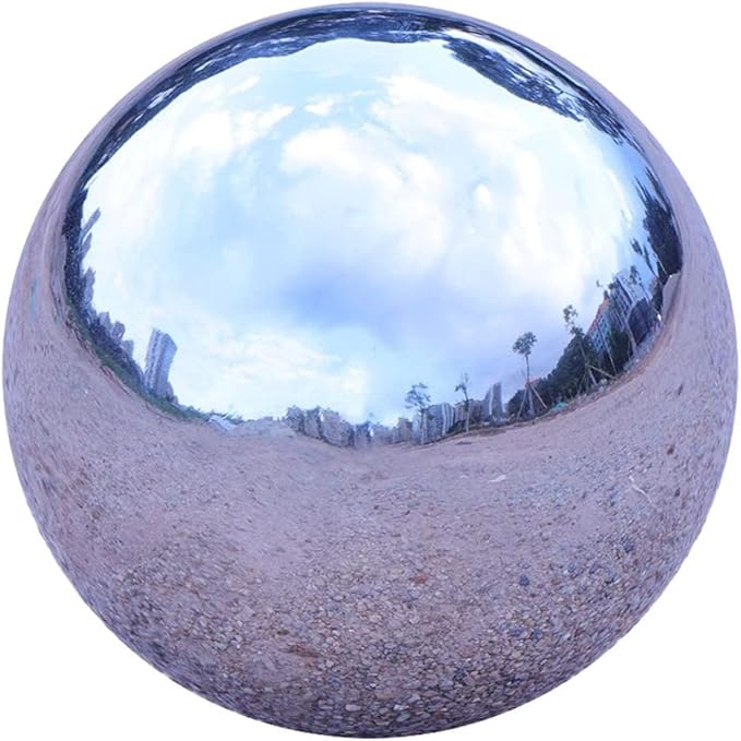 Kesywale Gazing Balls for Garden, Home Outdoor Hollow Sphere Stainless Steel Gazing Globe Mirror Ball (12 Inch)