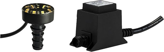 Aquascape Warm White LED Fountain Accent Light Kit with Transformer for Outdoor Water Fountains & Water Features, Submersible Pond Lighting, 84009