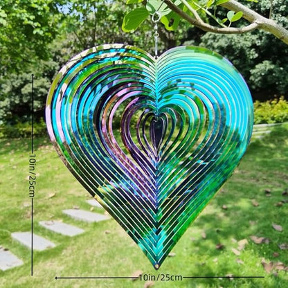 Wind Spinners Outdoor Yard Spinners - Metal Wind Spinner Outdoor Hanging, Wind Chimes for Outside, Spiral Crystal Wind Spinner, Garden Wind Spinners, （10 inch）
