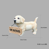 Labrador Retriever Puppy Statue, Standing Cream Dog Figurine for Outdoor/Indoor Garden Yard Patio Lawn Decor, Cute Realistic Puppy Ornament for Porch Pathway, Dog Lover Gift
