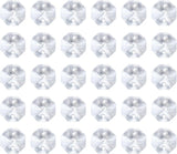 PATIKIL K9 Crystal Octagon Beads 2 Holes Pendants, 60 Pack 12mm Chandelier Prisms Parts Ornaments Hanging Beads for DIY Arts Crafts Decoration, Clear