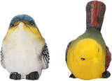 POCREATION Resin Birds Animal Figurine Decoration, 4 Pieces, Lawn Garden Ornaments for Home Courtyard Decor
