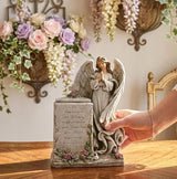 Napco Imports Praying Angel Inspirational 8 x 12 Inch Resin Decorative Bereavement Urn Box
